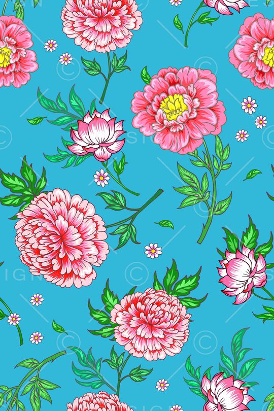 花卉印花华亿平台图片