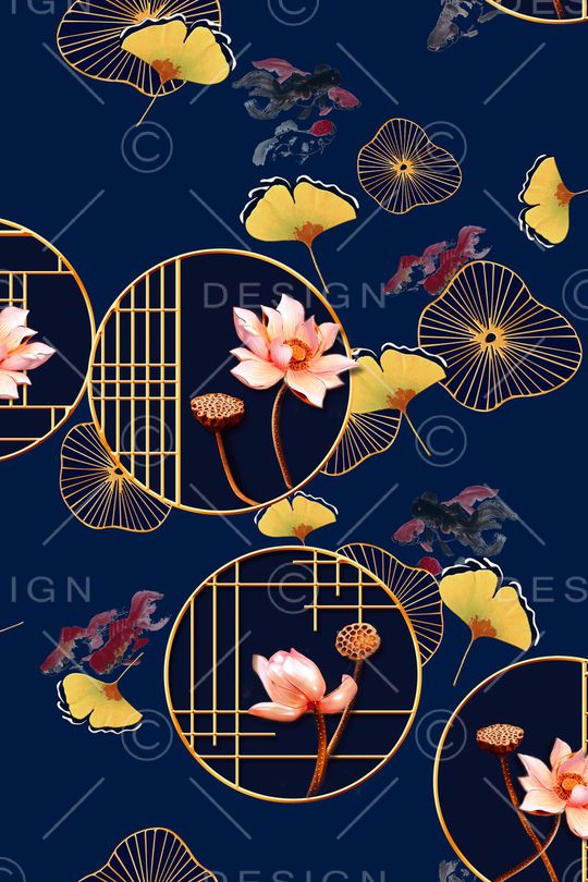 彩底花卉印花华亿平台图片