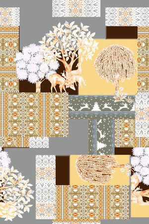 几何印花华亿平台图片