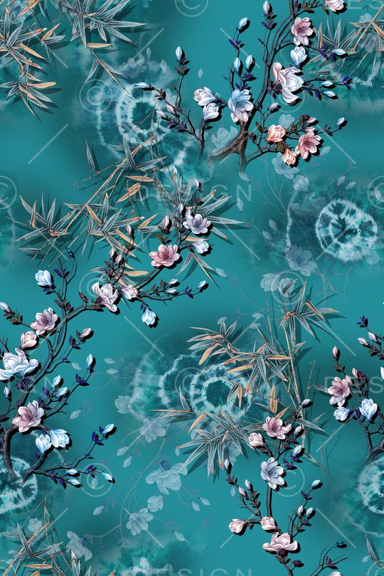 绿植树叶印花华亿平台图片