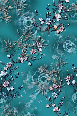 绿植树叶印花华亿平台图片