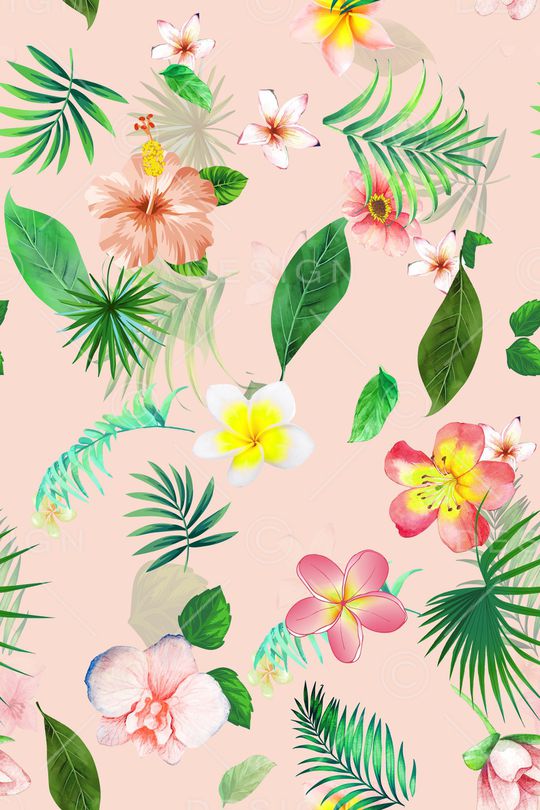 绿植树叶印花华亿平台图片