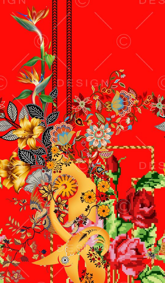 定位花印花华亿平台图片