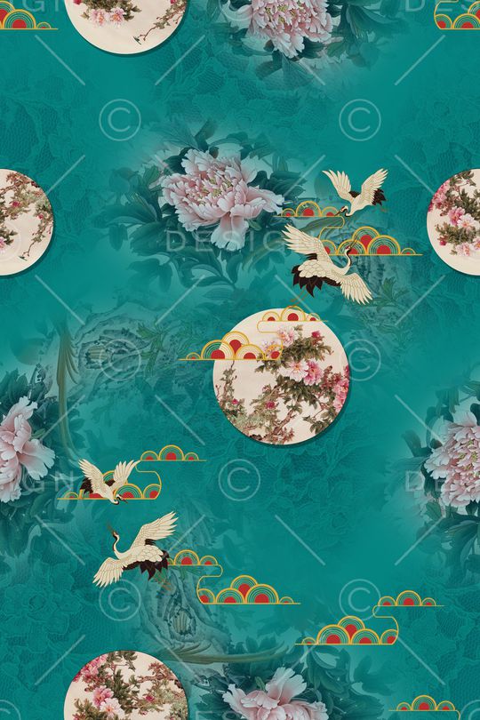 花卉印花华亿平台图片