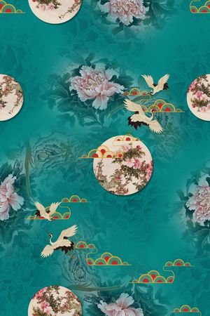 花卉印花华亿平台图片