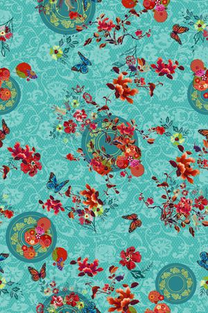 花卉印花华亿平台图片