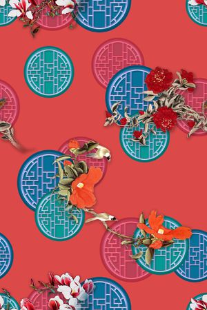 花卉印花华亿平台图片