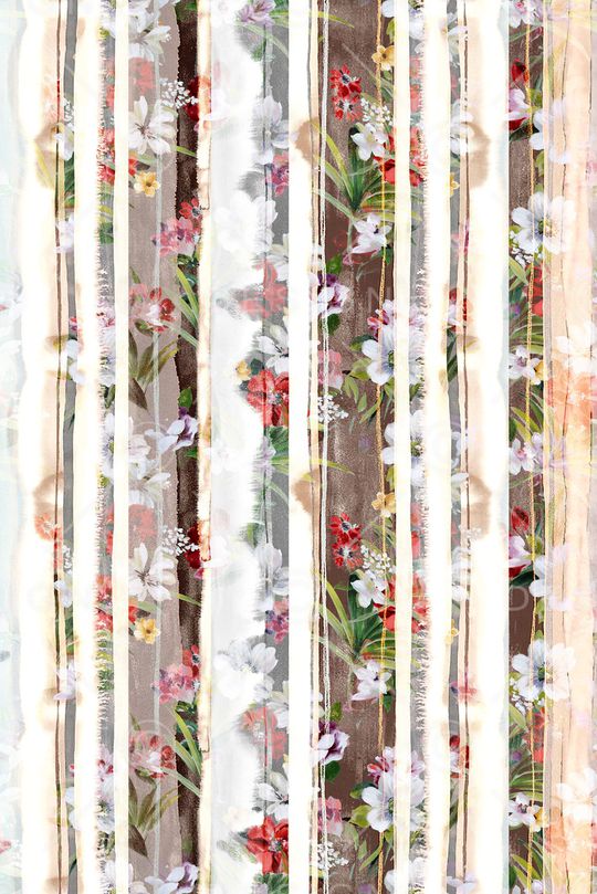 抽象花卉印花华亿平台图片