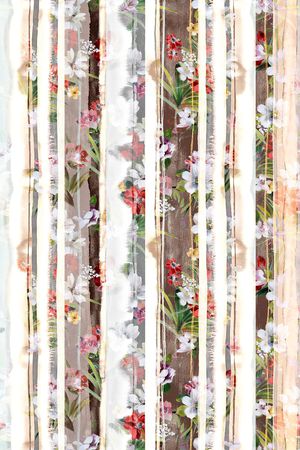 抽象花卉印花华亿平台图片