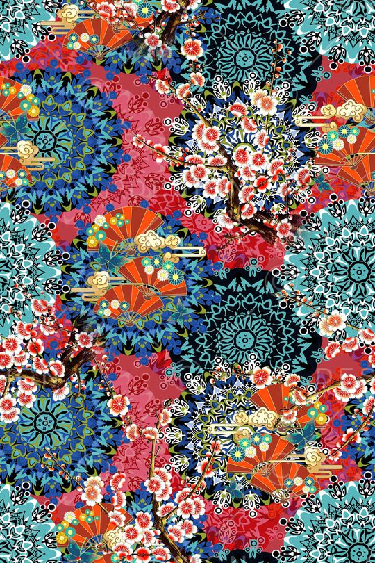 花卉印花华亿平台图片