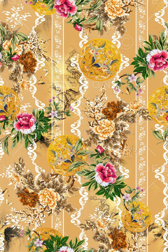 花卉印花华亿平台图片