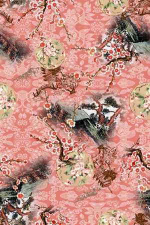 花卉印花华亿平台图片