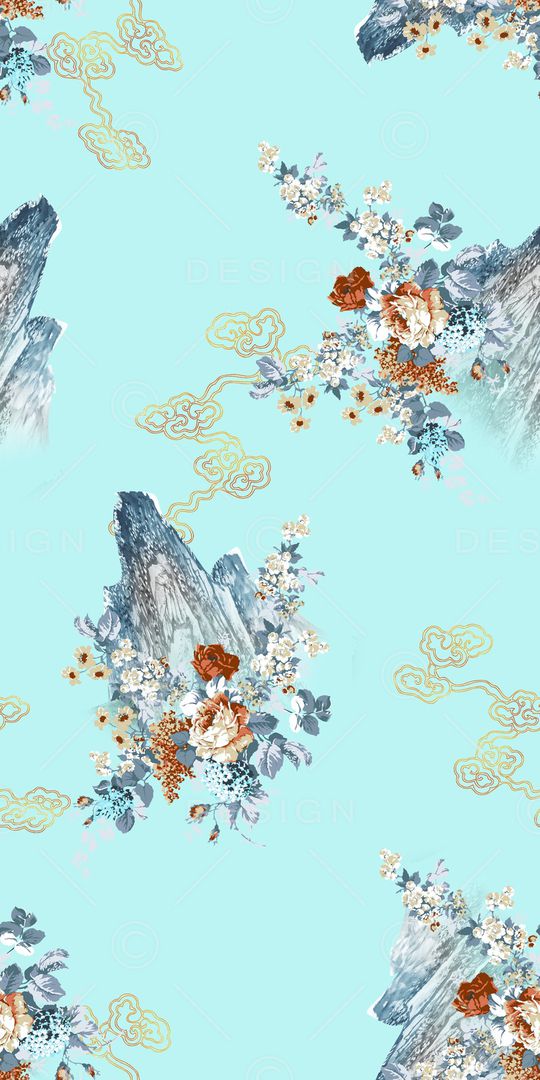 花卉印花华亿平台图片