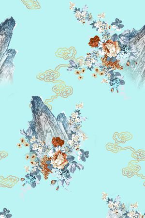 花卉印花华亿平台图片