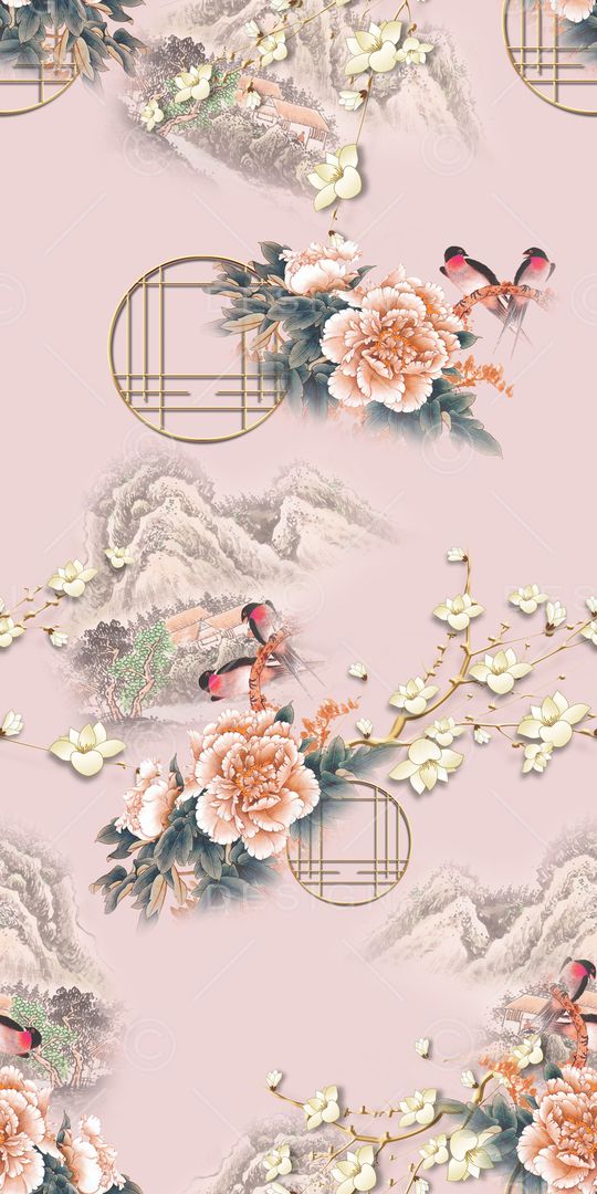 花卉印花华亿平台图片