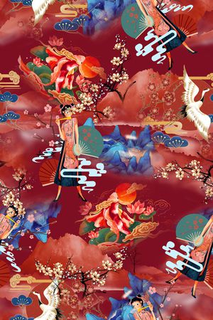 花卉印花华亿平台图片