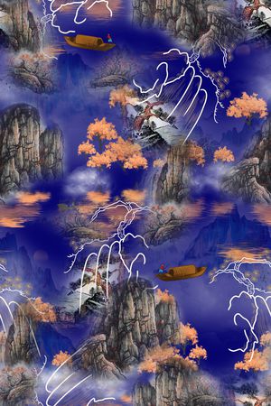 花卉印花华亿平台图片