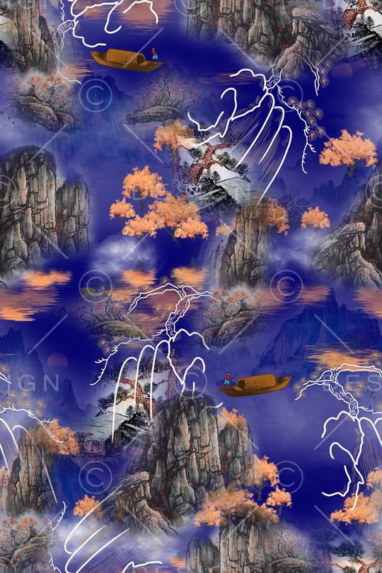 花卉印花华亿平台图片