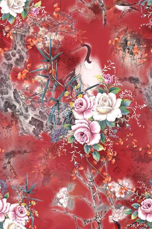 花卉印花华亿平台图片