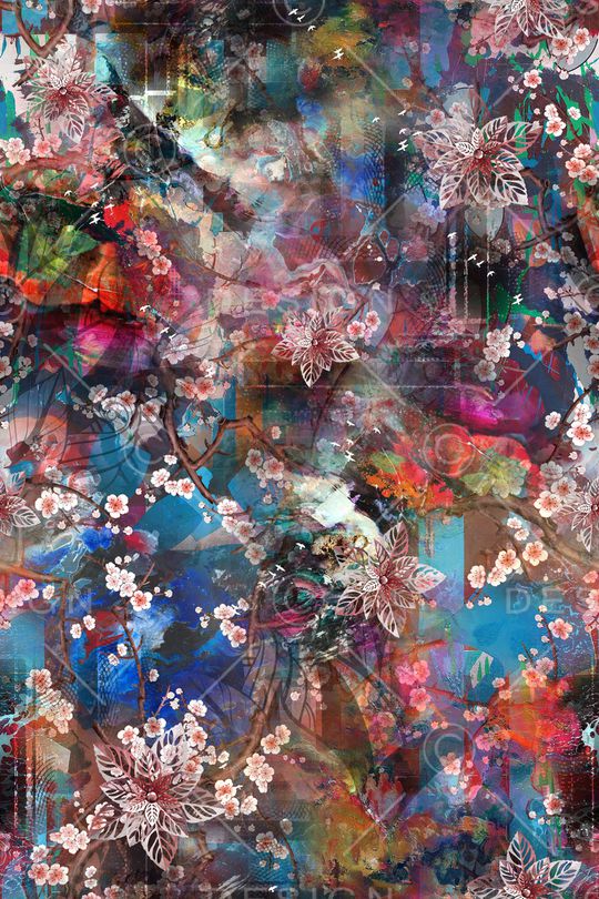 花卉印花华亿平台图片