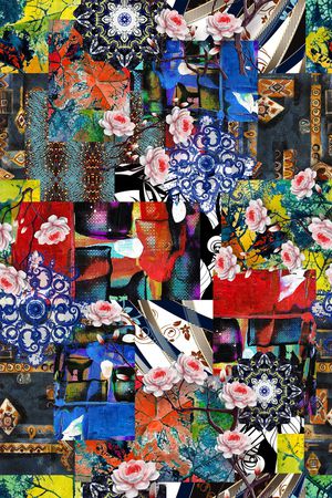 花卉印花华亿平台图片