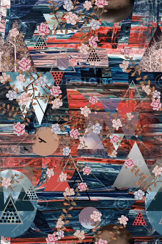 花卉印花华亿平台图片