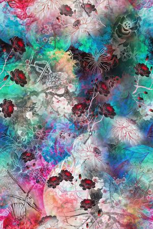 花卉印花华亿平台图片