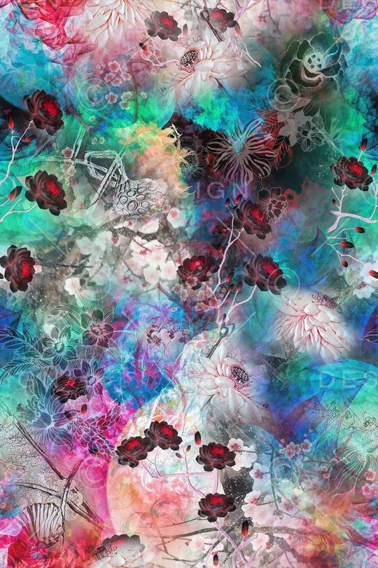 花卉印花华亿平台图片