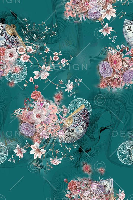 花卉印花华亿平台图片