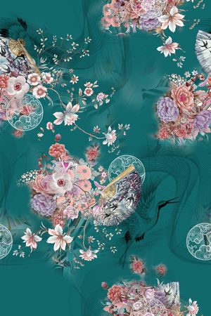 花卉印花华亿平台图片