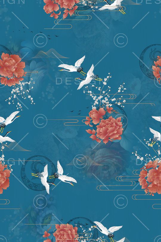 花卉印花华亿平台图片