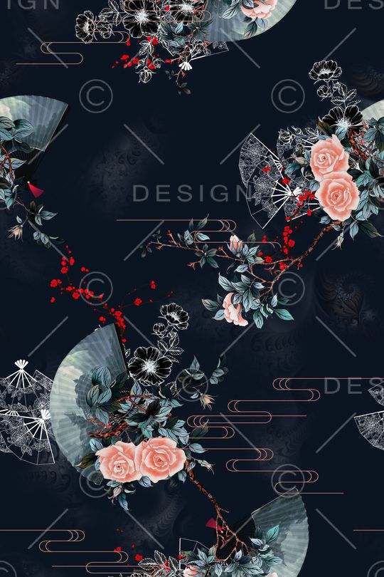 花卉印花华亿平台图片