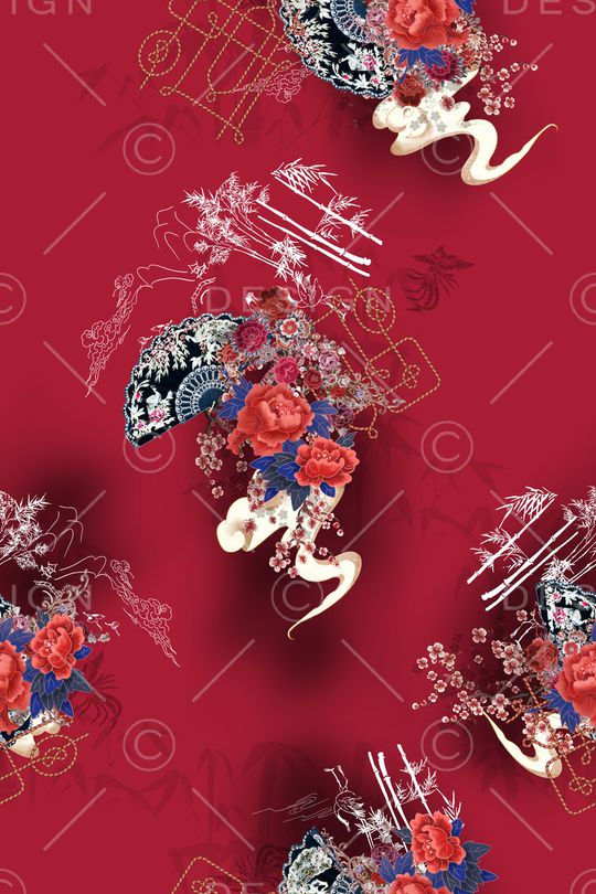 花卉印花华亿平台图片