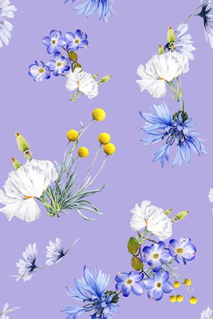 清爽底花卉印花华亿平台图片