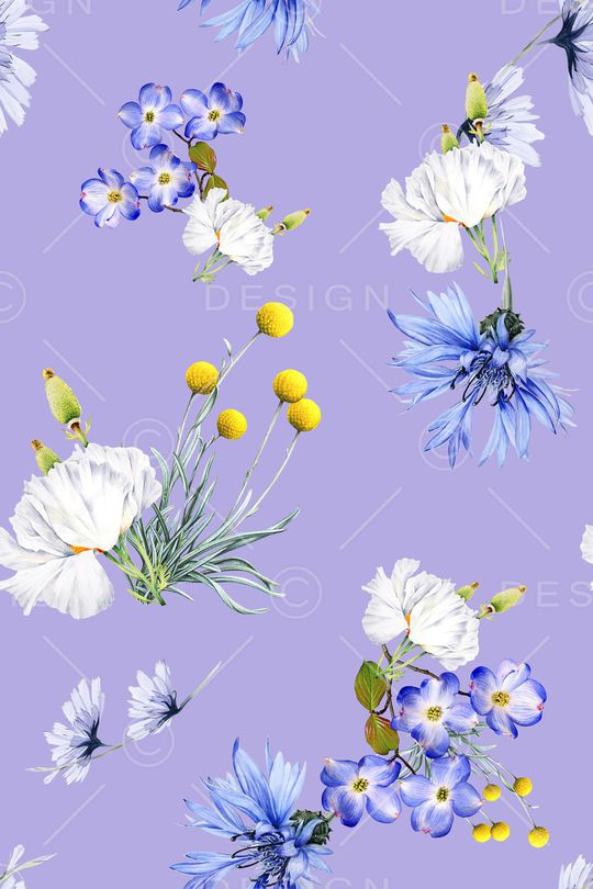 清爽底花卉印花华亿平台图片