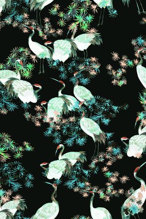 抽象花卉印花华亿平台图片