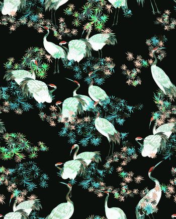 抽象花卉印花华亿平台图片