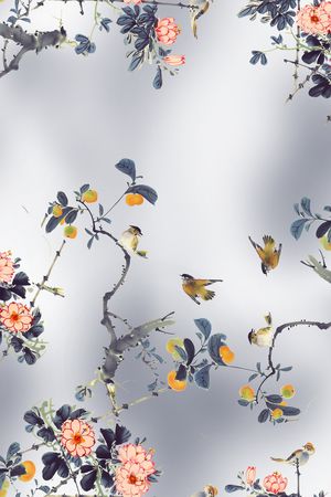 动物花卉印花华亿平台图片