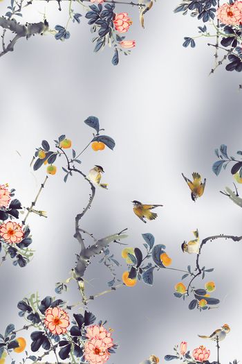 动物花卉印花华亿平台图片