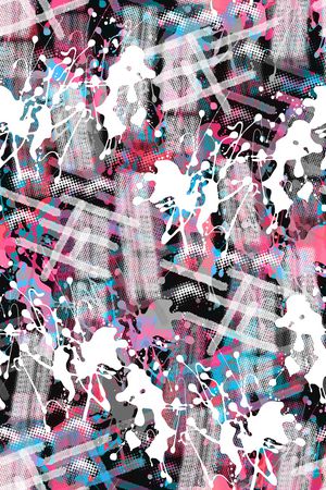 抽象男装印花华亿平台图片