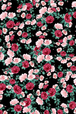 花卉印花华亿平台图片