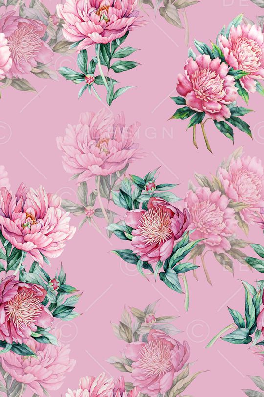 清爽底花卉印花华亿平台图片