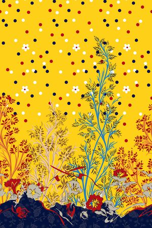 树枝印花华亿平台图片