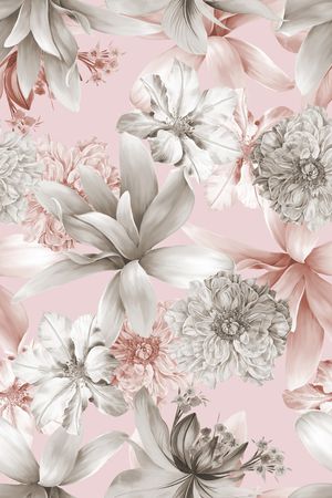 清爽底花卉印花华亿平台图片