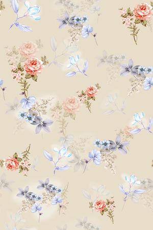 花卉印花华亿平台图片