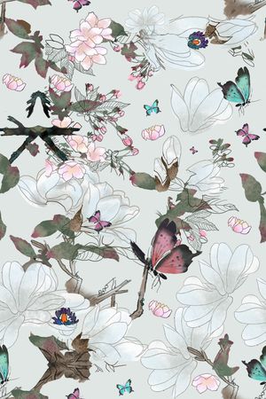 荷花印花华亿平台图片