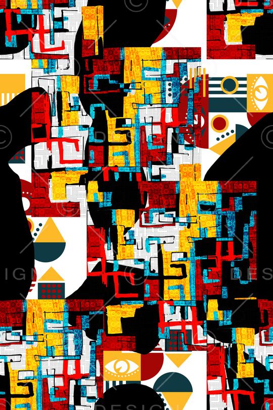 几何印花华亿平台图片