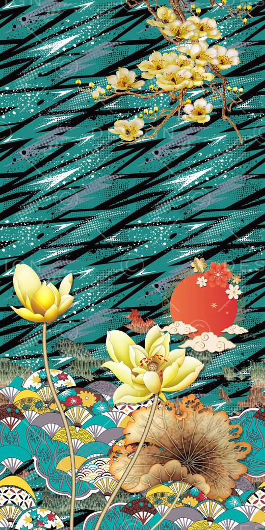 几何印花华亿平台图片