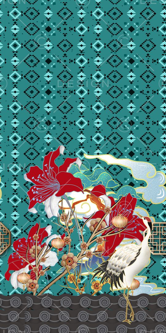 几何印花华亿平台图片