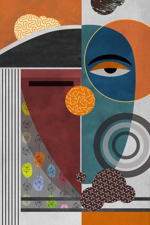 几何印花华亿平台图片